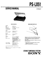 Sony PS-LX51 - Service Manual 